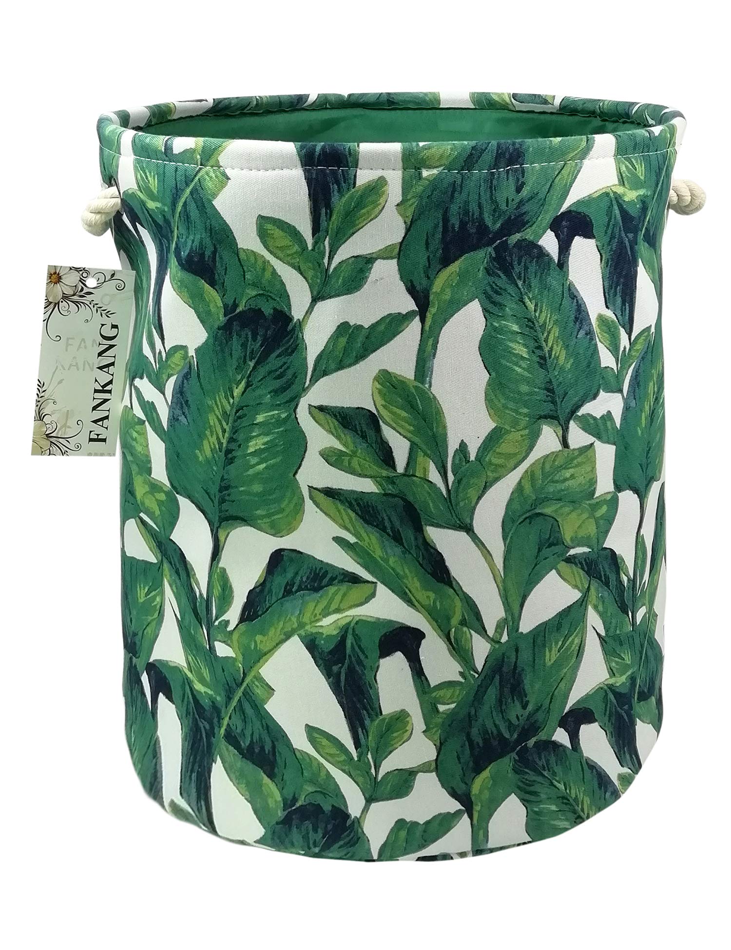 Fankang Storage Baskets,Collapsible Convenient Nursery Hamper/Laundry Bin/Toy Collection Organizer For Kid'S Room(Green Leaves)